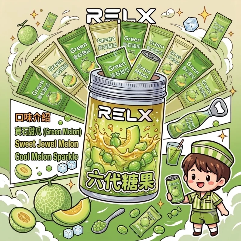 RELX六代糖果-悅刻寶石甜瓜風味糖果